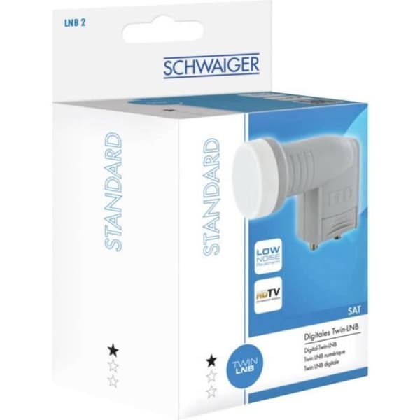 LNB twin Schwaiger LNB2 - SCHWAIGER - Twin LNB - Frekvensområde: 10,7 - 11,7 GHz, 11,7 - 12,75 GHz