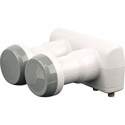 LNB Twin Monobloc - SCHWAIGER - SPS8802 - Universell - Mottagning av Astra och Hotbird - Grå
