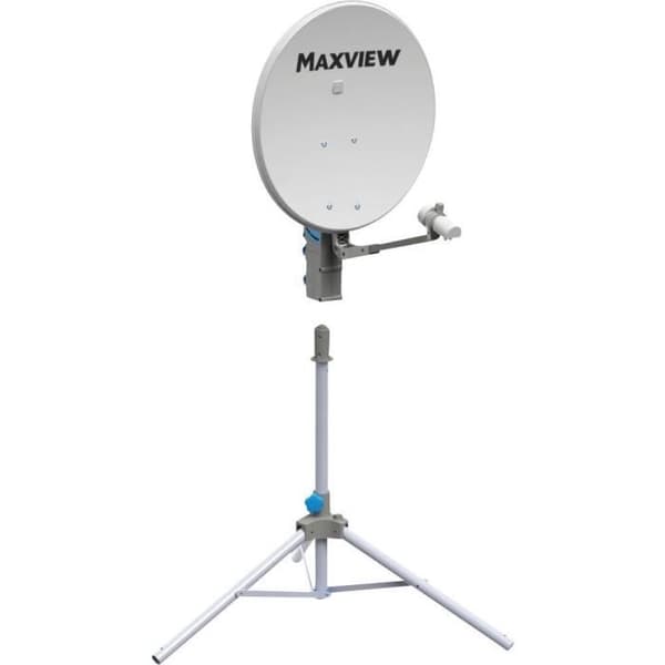 Satellitantenn - MAX VIEW - Precision Kit - 65 cm - Dubbel LNB-huvud - Vit