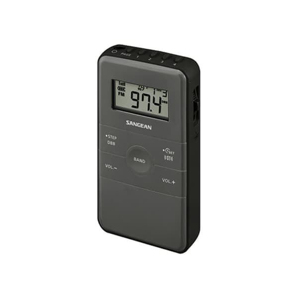 Bærbar digital radio Sangean Sort AM/FM Genopladelig