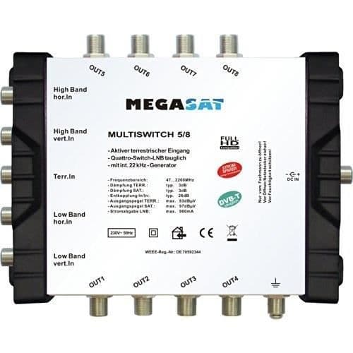 Multiswitch - MEGASAT - 5/8 utgångar