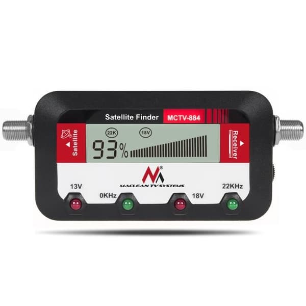 Maclean MCTV-884 Digital Display Satellitmätare + 25 cm FF-kabel