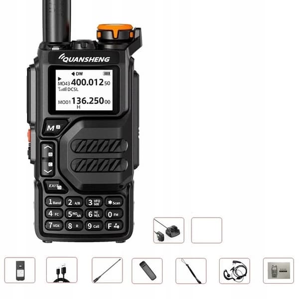 QUANSHENG UV-K5 RADIO VHF UHF 5W SKANER 50-600MHz