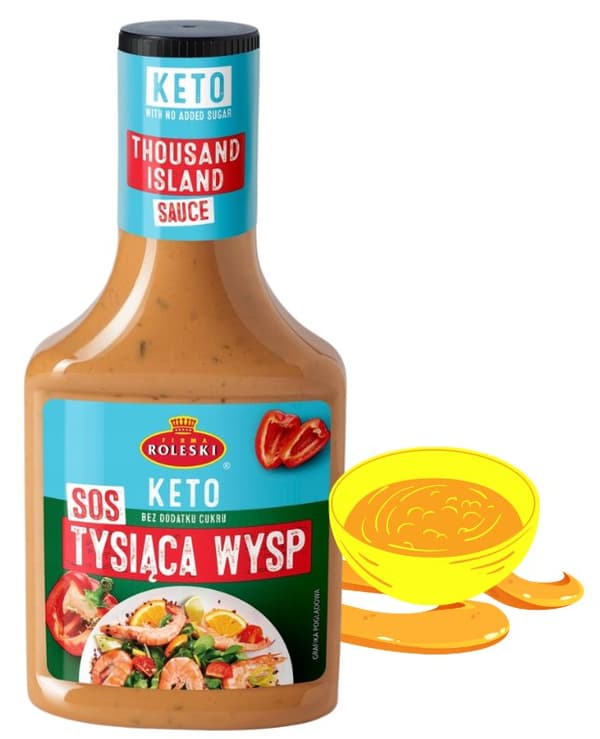 Roleski Thousand Island Sauce 300g Keto sauce sukkerfri mild 1000 øer