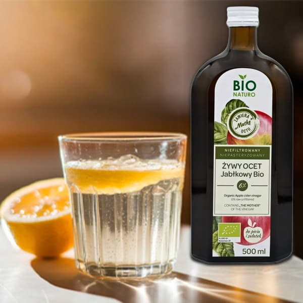 Äppelcidervinäger i brun flaska 500 ml POLBIOECO BIONATURO Apotek
