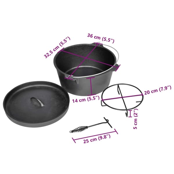 vidaXL Hollantilainen Uuni 9QT