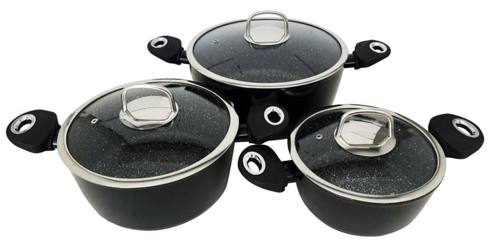 Imperial Collection Kastrullset 6 delar (IM-CAS3-FMT), Svart