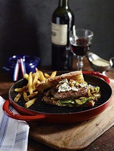 STAUB rund gjutjärnsgrillpanna med två handtag 40509-522-0 - grafit 26 cm