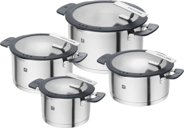 ZWILLING SIMPLIFY 66870-004-0 Grydesæt Rustfrit stål 4 stk. Sølv Sort