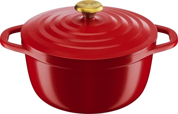 Tefal Air støpejernspanne, 4,7 L, rød