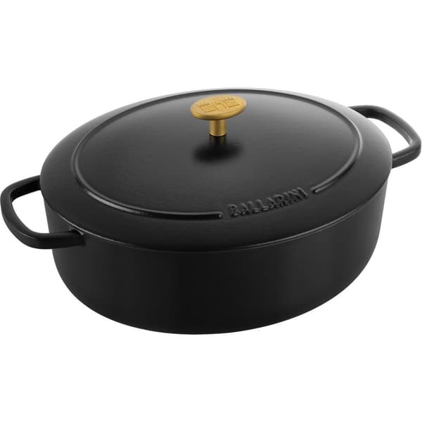 BALLARINI BELLAMONTE Gjutjärnsgryta oval 4,5 liter, svart