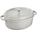 Miniatyrbillede 2 af 2: STAUB LA COCOTTE Støbejernsgryde oval 3,2 ltr, trøffel
