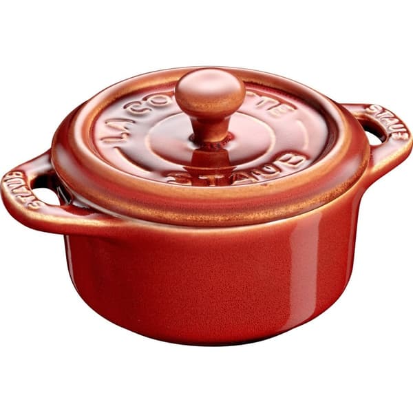STAUB GAVEKORT Mini cocotte rund 200 ml, kastanje