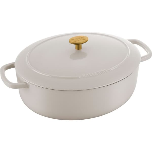 Ballarini Bellamonte soikea valurautapata - norsunluunvärinen, 6,5 l