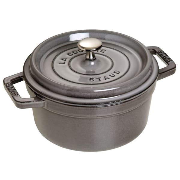 Staub Rund Støbejernsgryde - Grafit, 1,7 liter