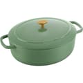 Miniatyrbillede 1 af 2: BALLARINI BELLAMONTE OVAL STØBEJERNSGRYDE 75003-574-0 - 5,5 L GRØN