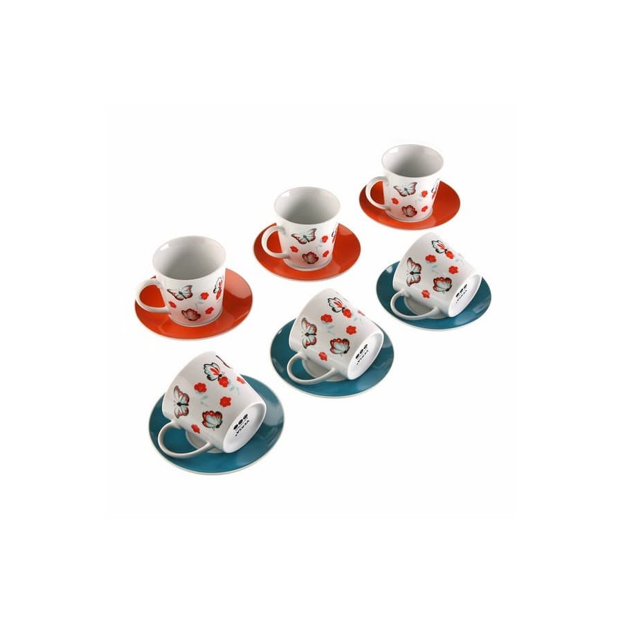 Set med kaffekoppar Porslin (6 Delar)