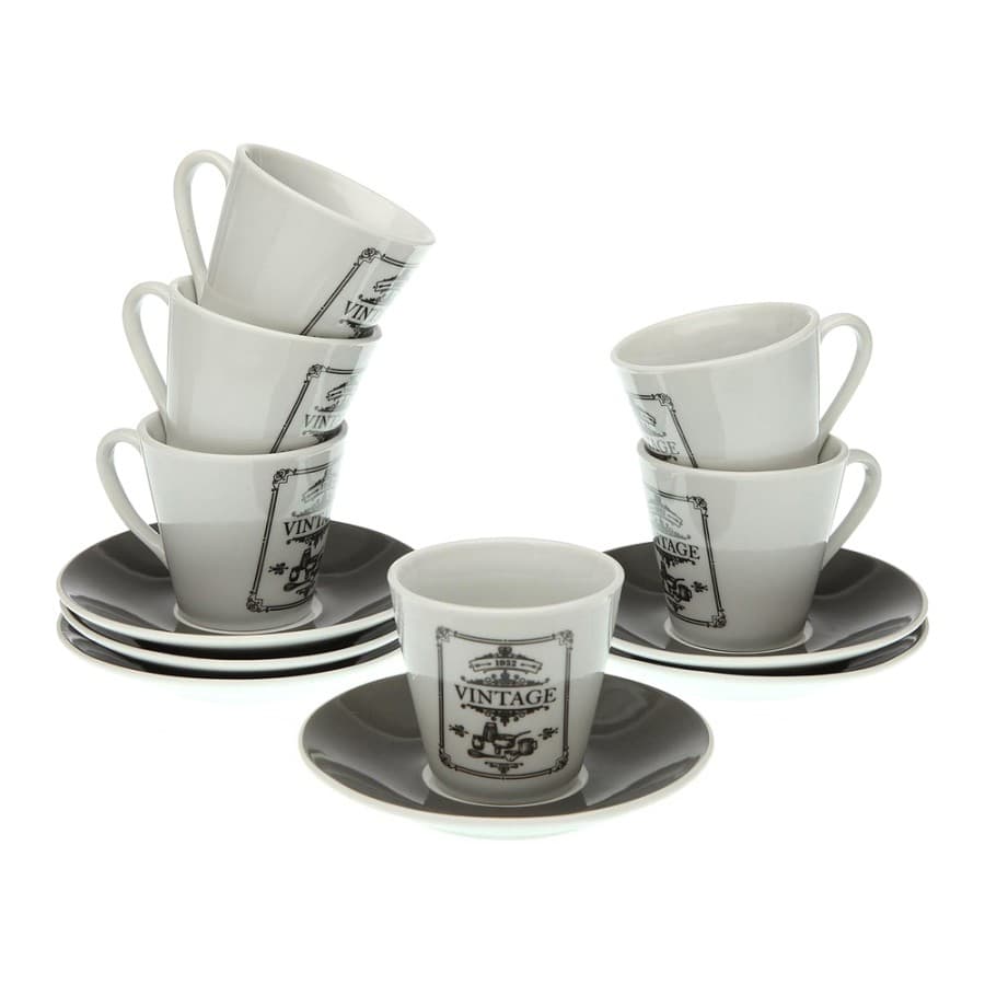Set med kaffekoppar Versa Adele Porslin (6 Delar) (5,8 x 6 x 5,8 cm)