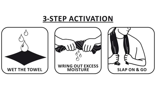 Sports towel AVENTO Cooling 41ZD 80x30cm Pink/Anthracite