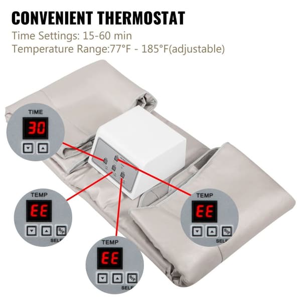 660W infraröd bastufilt med 3 oberoende värmezoner, justerbar tid och temperatur, vattentät och säker, lätt att rengöra och underhålla