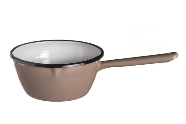 Emaljeret slev beige 0,9 L
