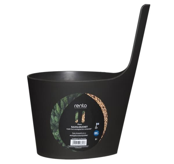 Saunakori RENTO PISARA 5L, musta