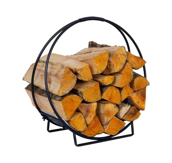 Logholder DEIA WOOD 50x24xH51cm, black