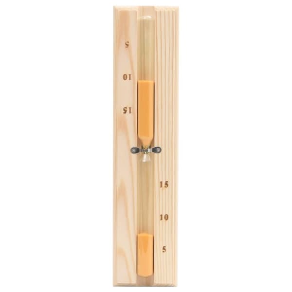 vidaXL 2-i-1 Hygrometer og timeglass til badstue heltre furu