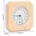 Miniatyrbilde 10 av 10: vidaXL 2-i-1 Hygrometer og timeglass til badstue heltre furu