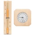 Miniatyrbilde 1 av 10: vidaXL 2-i-1 Hygrometer og timeglass til badstue heltre furu