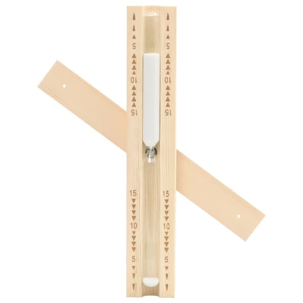 vidaXL 2-i-1 Bastutermometer & hygrometer sandur set massiv furu -  Bastutillbehör