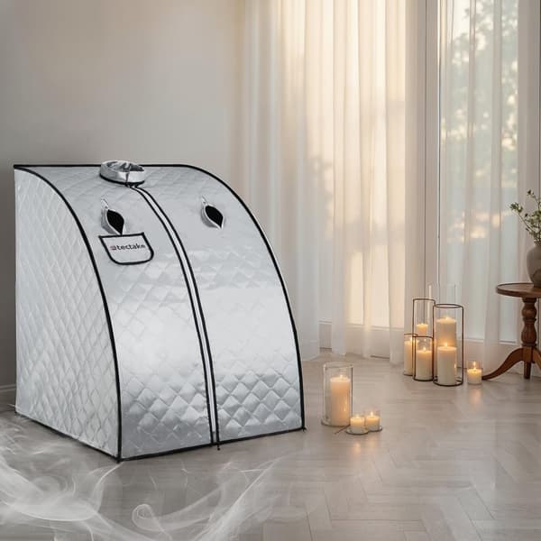 Mobil ångbastu ThermaLuxe II, 1000 W, 15 temperatursteg - grå/blå
