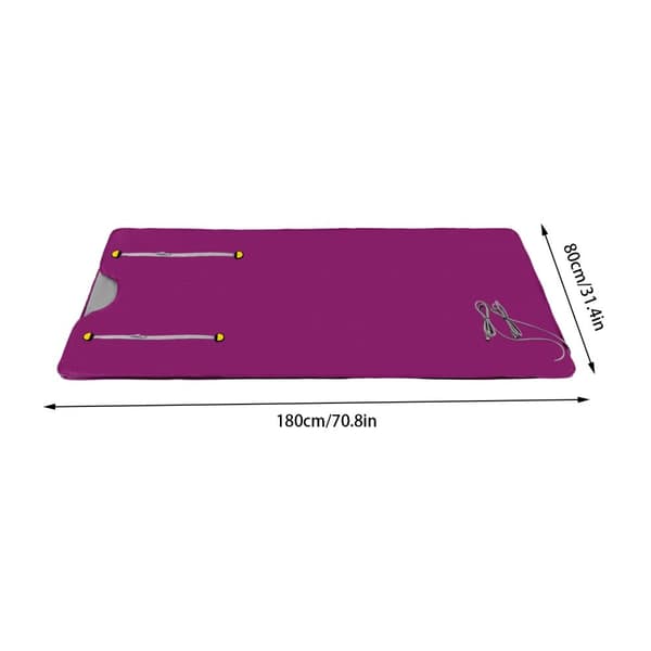 Kannettava Saunahuopa, Sähkölämmitettävä Huopa, Koko 180*80cm, Teho 650W,PURPPURA