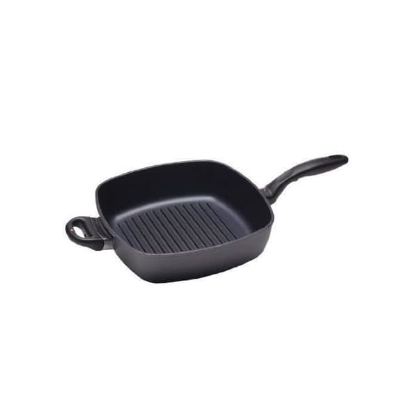 Swiss Diamond 28cm non-stick aluminium fyrkantig grillpanna, grå/svart