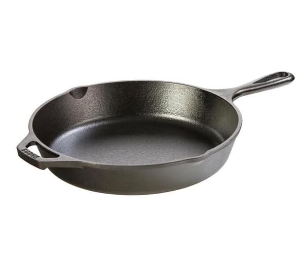 Stekpanna av naturligt gjutjärn - LODGE - 26cm - Kompatibel med alla värmekällor - Tillverkad i USA - PFAs fri