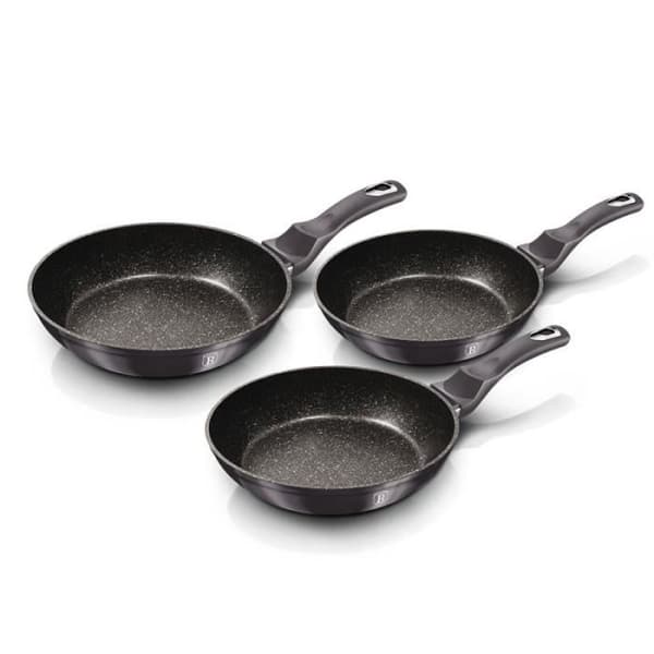 Set med stekpannor - Metallic Line - Carbon Pro Edition - Smidd aluminium - Non-stick - 3 storlekar