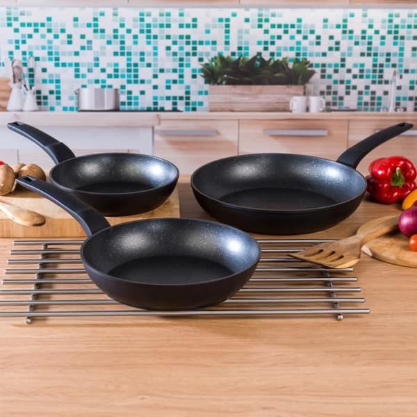 Stekpannor - Salter - Marmor Guld - Set med 3 - Non-stick - Induktionskompatibel