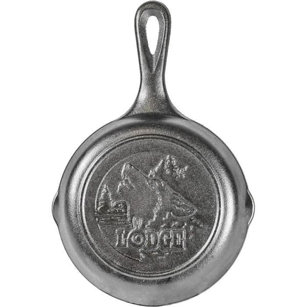 LODGE L3SKWLWF Wildlife Series Gjutjärnsgryta med vargscen, svart, 6,51"