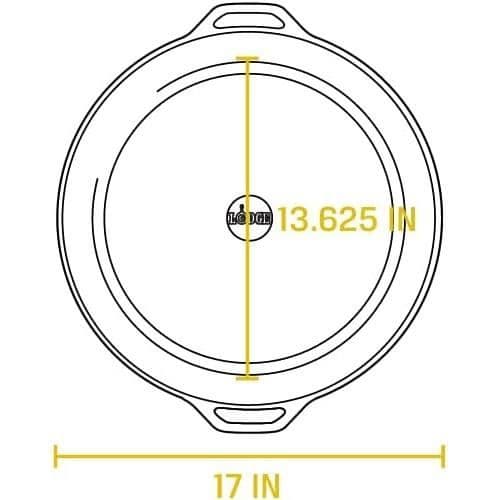 LODGE - RUND DESSEROL MED 2 HANDTAG, 43,18 cm