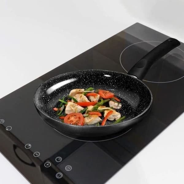 Stekpannor - STONELINE - Set om 3 - 20/24/28 cm - Keramik - Non-stick med sten
