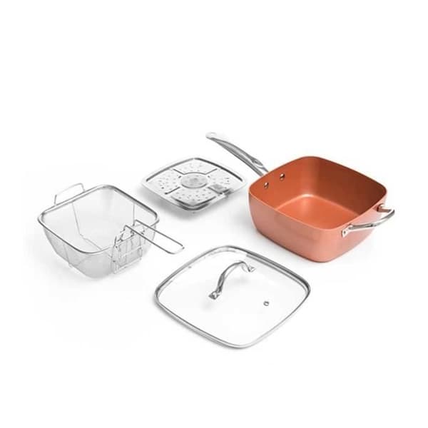 5 i 1 multifunktionsstekpanna - SHOP-STORY - KOPPAR - Aluminium - Keramik - Alla värmekällor