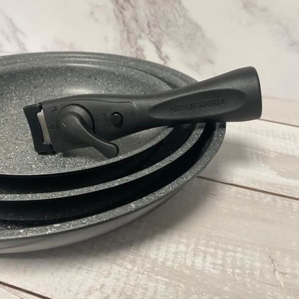 Stekpanna set - Arthur Martin - AM130G - 20-24-28 cm - Avtagbara handtag - PFOA-fri non-stick