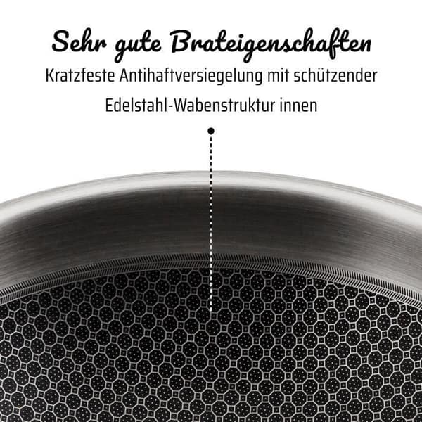 Professionell wok - GSW - 32 cm - Induktion - Massivt rostfritt stål