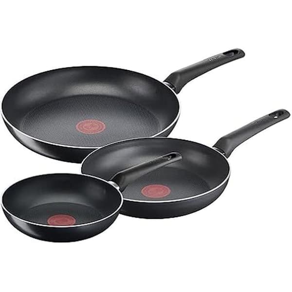 TEFAL SIMPLE COOK B55691 Stekpannor 20/24/28 cm - Set om 3 - Non-stick - Svart