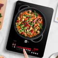 Miniatyrbild 2 av 4: Wokpanna - Cheffinger - 40cm - Glaslock - Non-stick beläggning - Marmor effekt