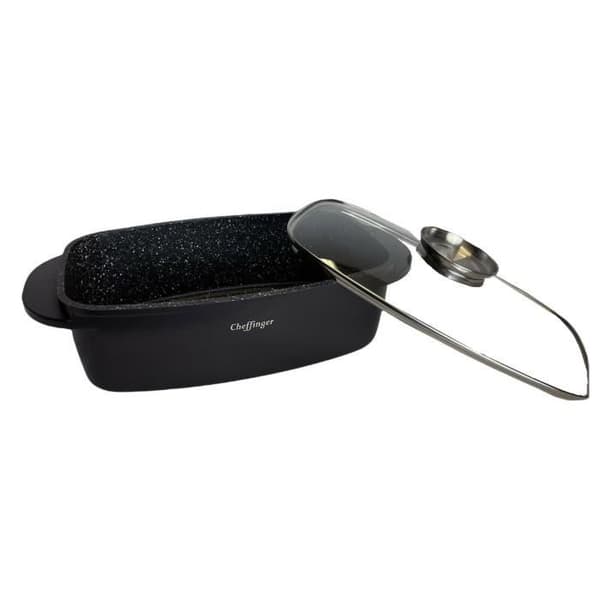 Grytlock Induktionsstekpanna Marmorerad beläggning Gjuten aluminium 32cm