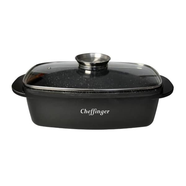Grytlock Induktionsstekpanna Marmorerad beläggning Gjuten aluminium 32cm