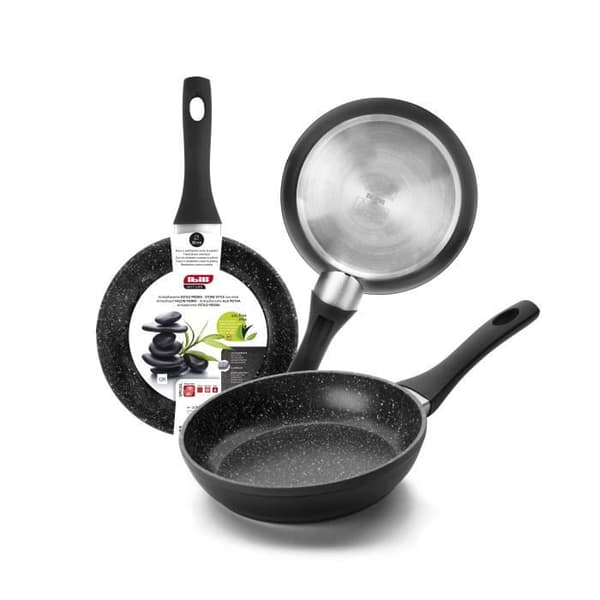 IBILI - Natura stekpanna, 26 cm, aluminium, non-stick i stenstil, kompatibel med induktion