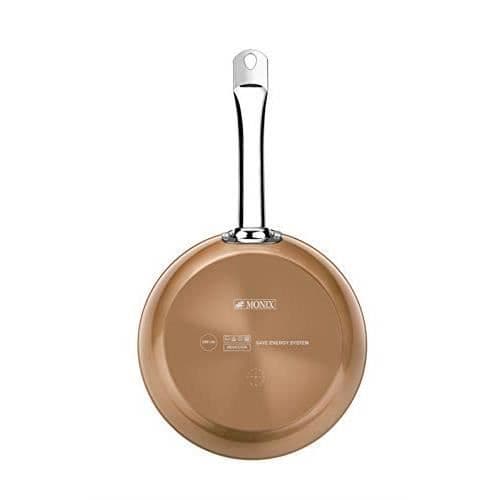 Stekpannor - MONIX - Set med 2 - 20-24-28 cm - Aluminium - Titan non-stick