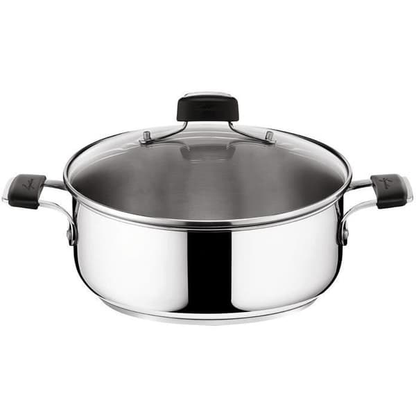 Sautépanna - LAGOSTINA - Tempra D - Diameter 26 cm - Alla värmekällor inklusive induktion - Rostfritt stål